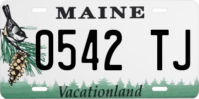 ME license plate 0542TJ