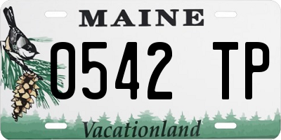 ME license plate 0542TP