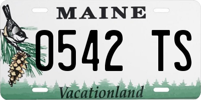 ME license plate 0542TS