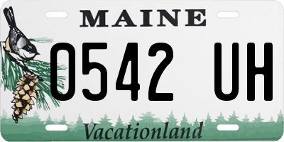 ME license plate 0542UH