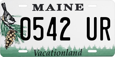 ME license plate 0542UR