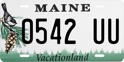 ME license plate 0542UU