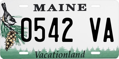 ME license plate 0542VA