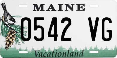 ME license plate 0542VG