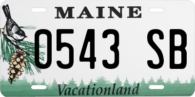 ME license plate 0543SB