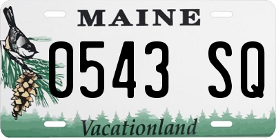 ME license plate 0543SQ