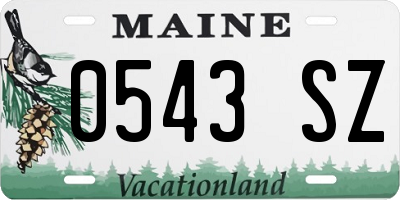 ME license plate 0543SZ