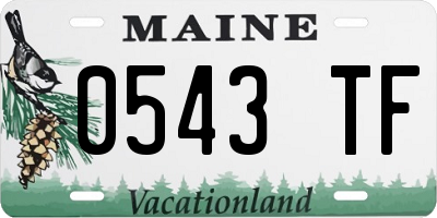 ME license plate 0543TF