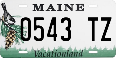 ME license plate 0543TZ