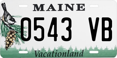 ME license plate 0543VB