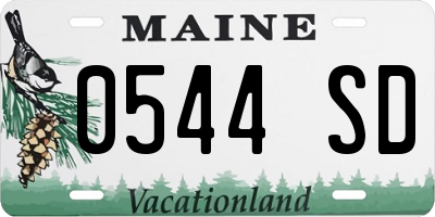 ME license plate 0544SD
