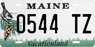 ME license plate 0544TZ