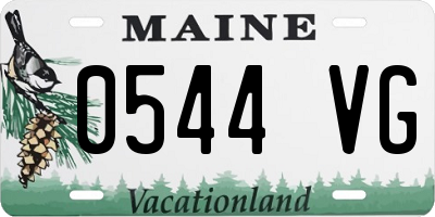 ME license plate 0544VG