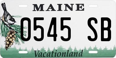 ME license plate 0545SB