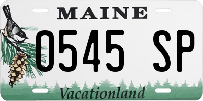 ME license plate 0545SP