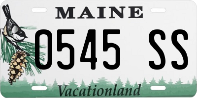 ME license plate 0545SS