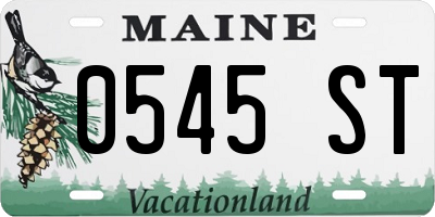 ME license plate 0545ST
