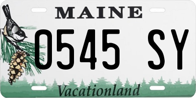 ME license plate 0545SY