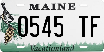 ME license plate 0545TF