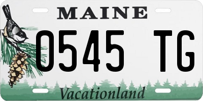 ME license plate 0545TG