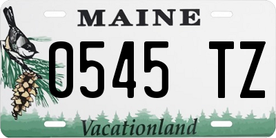 ME license plate 0545TZ