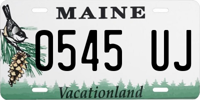 ME license plate 0545UJ