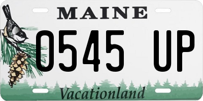 ME license plate 0545UP