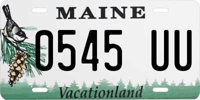 ME license plate 0545UU