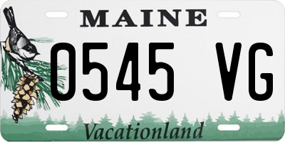 ME license plate 0545VG