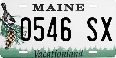 ME license plate 0546SX