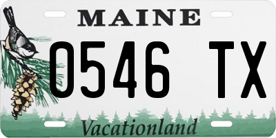 ME license plate 0546TX