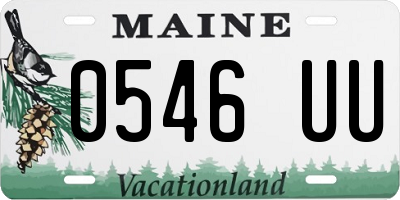 ME license plate 0546UU