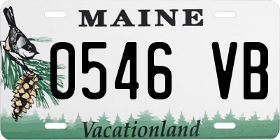 ME license plate 0546VB