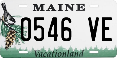 ME license plate 0546VE