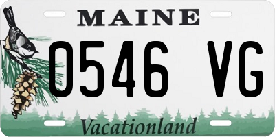 ME license plate 0546VG