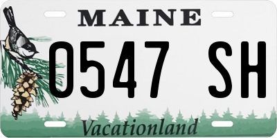 ME license plate 0547SH