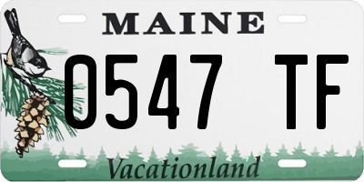 ME license plate 0547TF