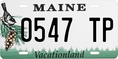 ME license plate 0547TP