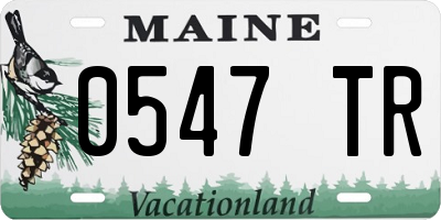 ME license plate 0547TR