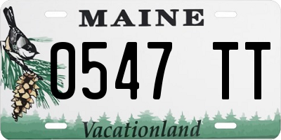 ME license plate 0547TT