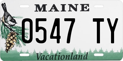 ME license plate 0547TY