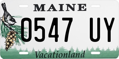 ME license plate 0547UY