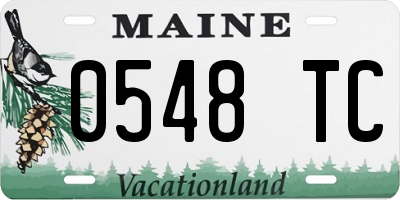 ME license plate 0548TC