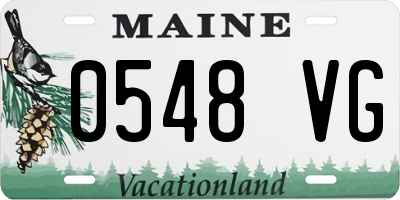 ME license plate 0548VG