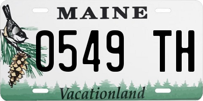 ME license plate 0549TH