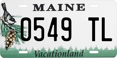 ME license plate 0549TL
