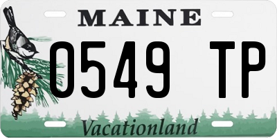 ME license plate 0549TP