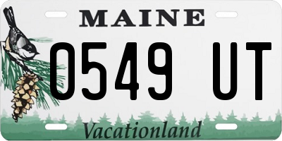 ME license plate 0549UT