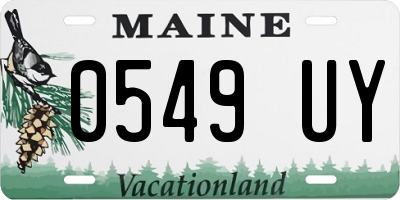 ME license plate 0549UY
