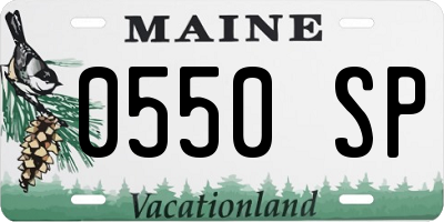 ME license plate 0550SP